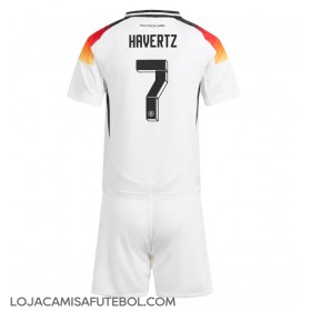 Camisa de Futebol Alemanha Kai Havertz #7 Equipamento Principal Infantil Europeu 2024 Manga Curta (+ Calças curtas)